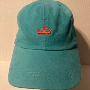 Peter Millar Aqua Hat with Orange Crown Logo